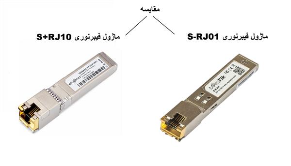 میکروتیک S+RJ10 و S-RJ01  مقایسه ماژول