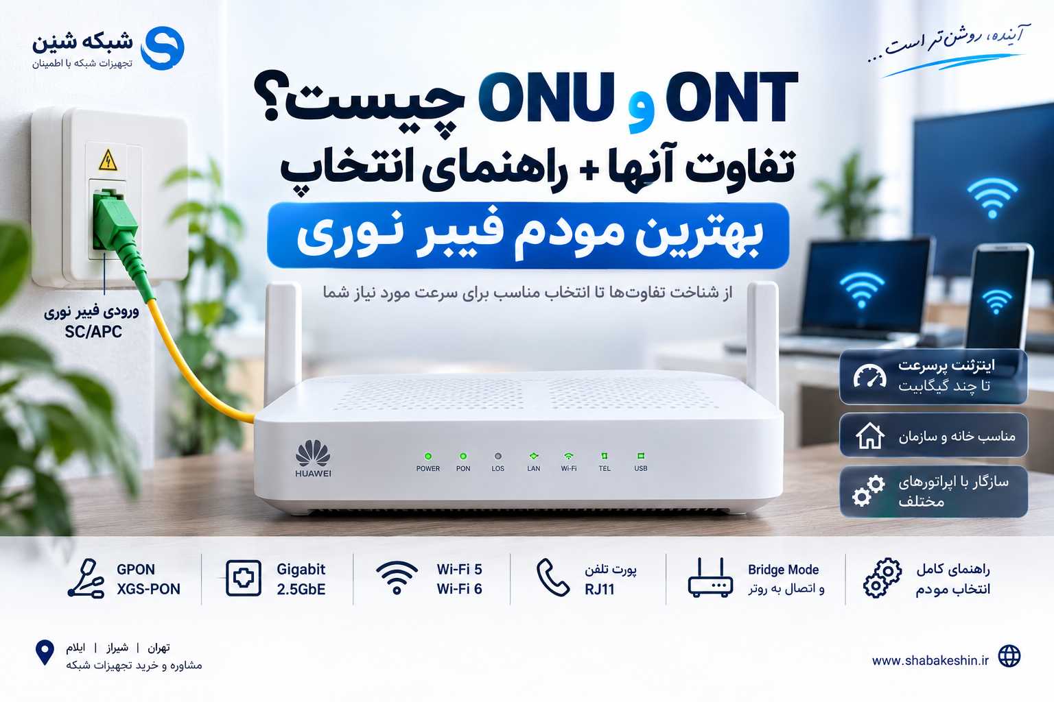 تفاوت ONT و ONU چیست؟ راهنمای انتخاب بهترین مودم فیبر نوری