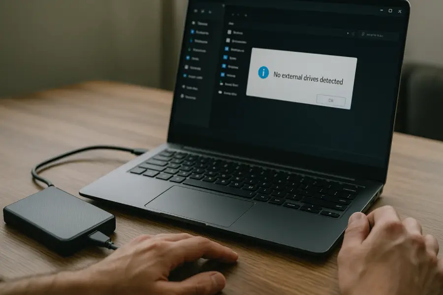 چرا هارد اکسترنال بالا نمی‌آید؟