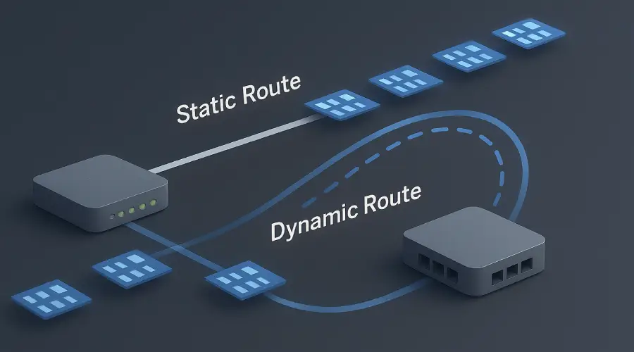 تفاوت Routing Static و Dynamic
