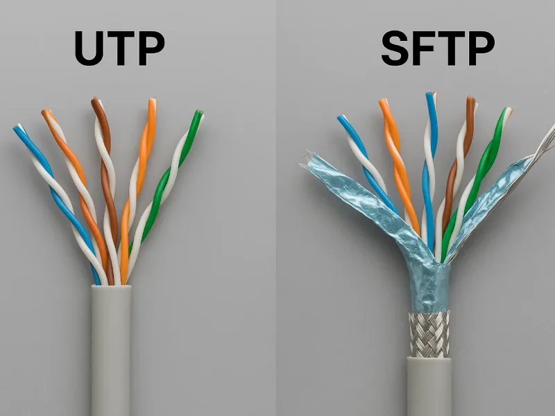 تفاوت کابل UTP و SFTP چیست؟ بررسی کامل فرق این دو کابل شبکه