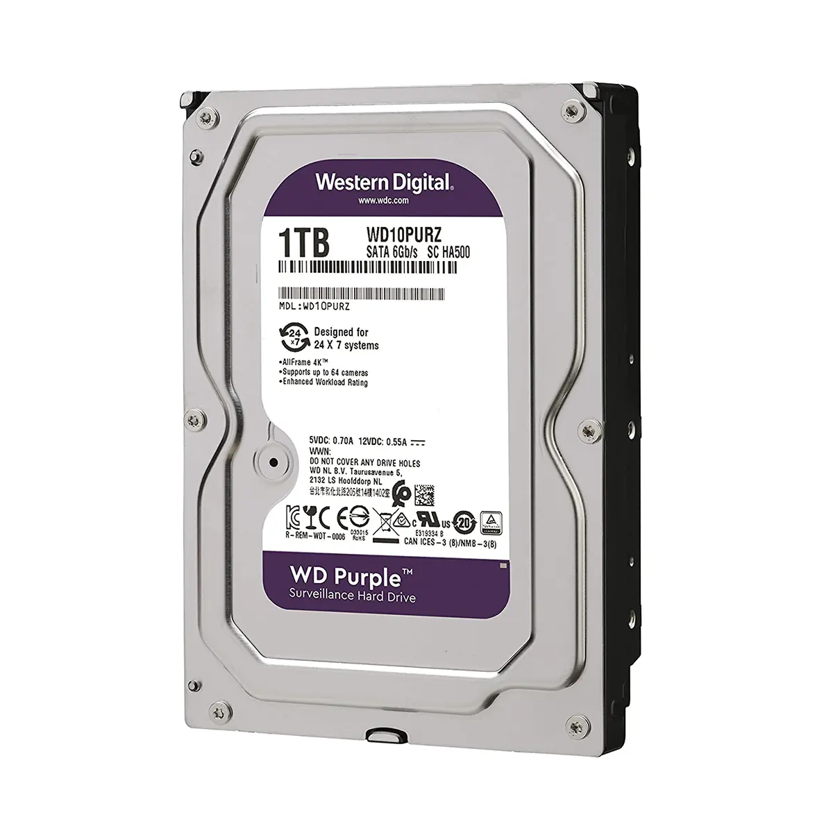 هارد 1TB اصلی وسترن بنفش -WD10PURZ